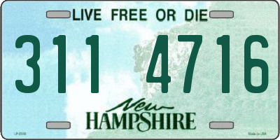 NH license plate 3114716