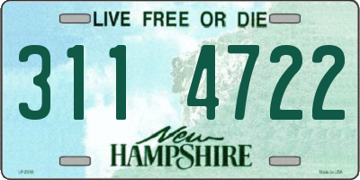 NH license plate 3114722