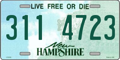 NH license plate 3114723