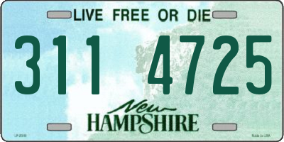 NH license plate 3114725