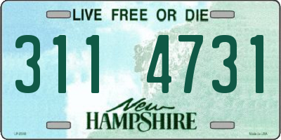 NH license plate 3114731
