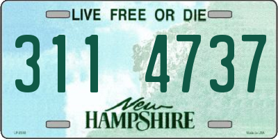 NH license plate 3114737