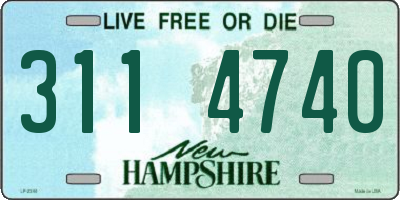 NH license plate 3114740