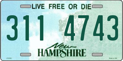 NH license plate 3114743