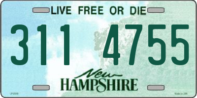 NH license plate 3114755
