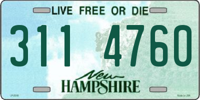 NH license plate 3114760