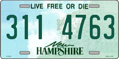 NH license plate 3114763