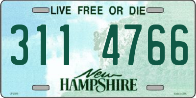 NH license plate 3114766