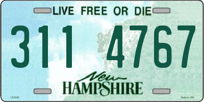 NH license plate 3114767