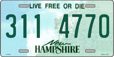 NH license plate 3114770
