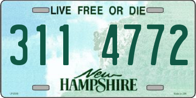 NH license plate 3114772