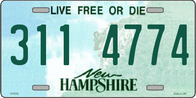 NH license plate 3114774