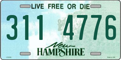 NH license plate 3114776