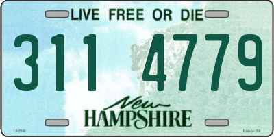 NH license plate 3114779