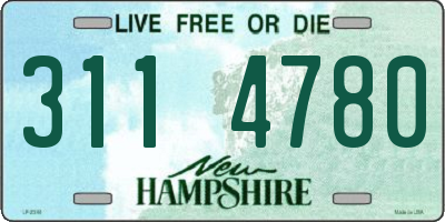 NH license plate 3114780