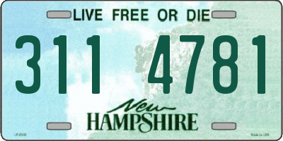 NH license plate 3114781