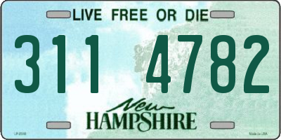 NH license plate 3114782