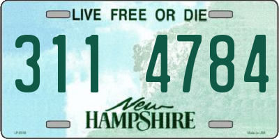 NH license plate 3114784