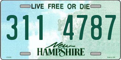NH license plate 3114787