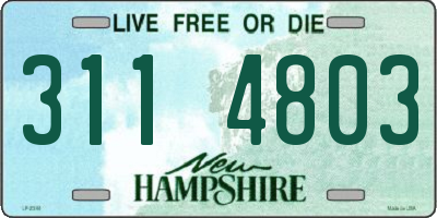 NH license plate 3114803