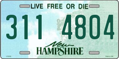 NH license plate 3114804