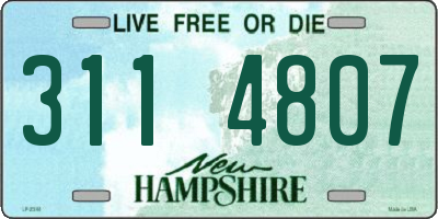 NH license plate 3114807