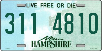 NH license plate 3114810