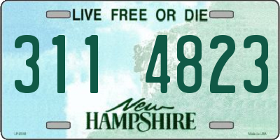 NH license plate 3114823