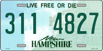 NH license plate 3114827