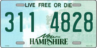 NH license plate 3114828