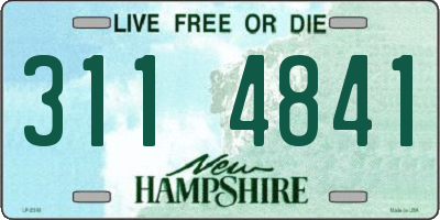 NH license plate 3114841