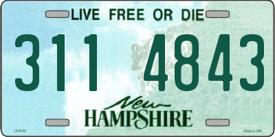 NH license plate 3114843
