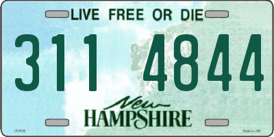 NH license plate 3114844