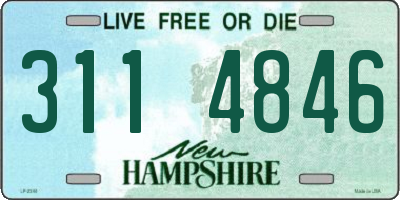 NH license plate 3114846