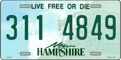 NH license plate 3114849