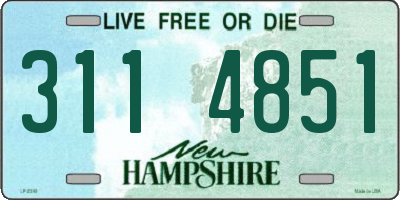 NH license plate 3114851