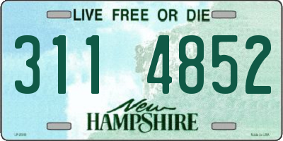 NH license plate 3114852