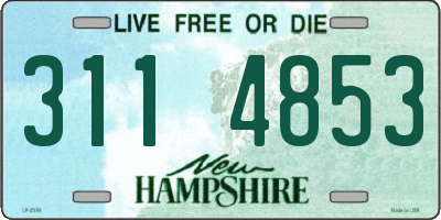 NH license plate 3114853
