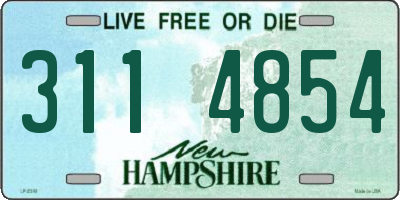 NH license plate 3114854
