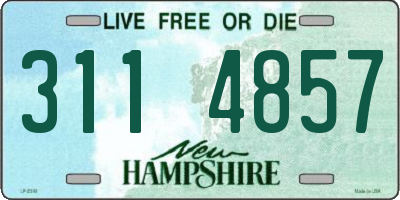 NH license plate 3114857