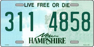 NH license plate 3114858
