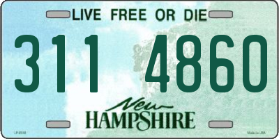 NH license plate 3114860
