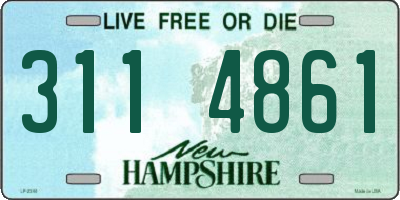 NH license plate 3114861