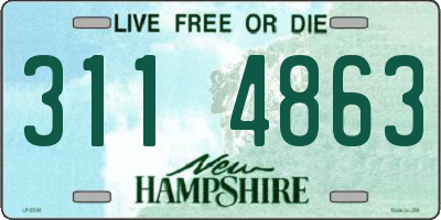 NH license plate 3114863