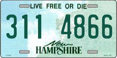 NH license plate 3114866