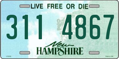 NH license plate 3114867