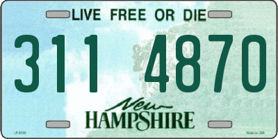 NH license plate 3114870