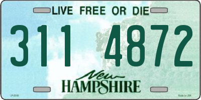 NH license plate 3114872