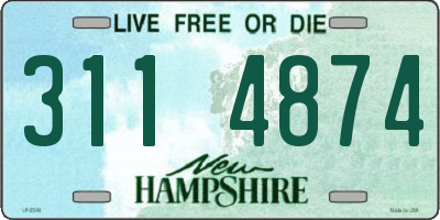 NH license plate 3114874