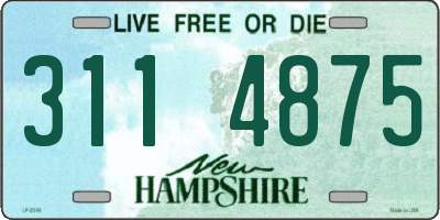 NH license plate 3114875